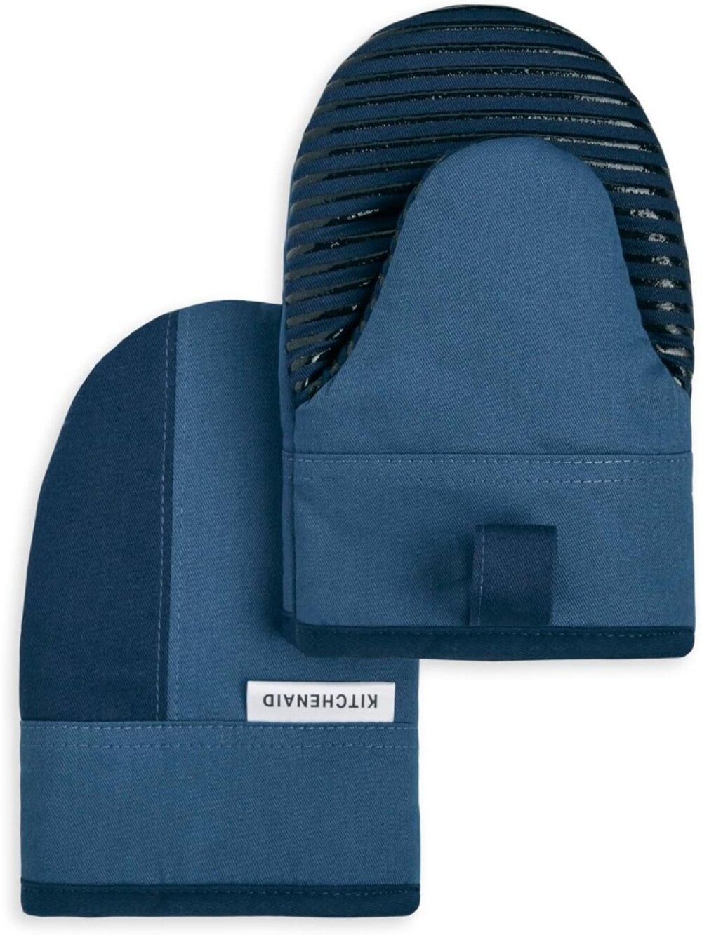 Beacon Two-Tone Non-Slip Mini Oven Mitt Set, Navy/Ink, 5.5"x8", 2 Piece